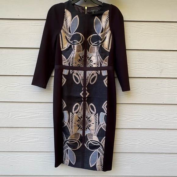 Ted Baker London
Tasiele 3/4-Sleeve Dress W/ Brocade Front - Picture 8 of 16